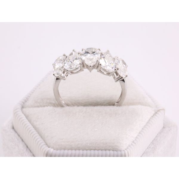 10K White Gold Women’s Wedding Band 3.50ctw Lab-Grown Pear Shape Diamonds Image 3 Puckett's Fine Jewelry Benton, KY