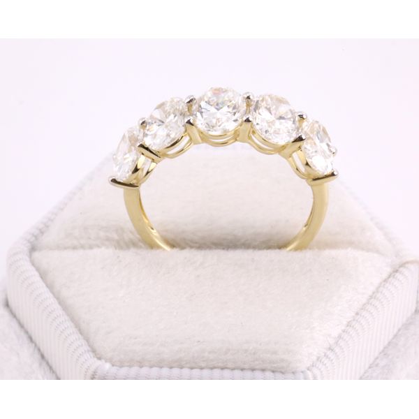 10K Yellow Gold Anniversary Band 4.00ctw Oval Lab-Grown Diamonds Image 3 Puckett's Fine Jewelry Benton, KY