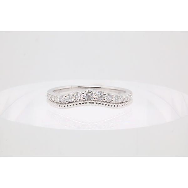 14K White Gold Curved Diamond Band Enhancer Puckett's Fine Jewelry Benton, KY