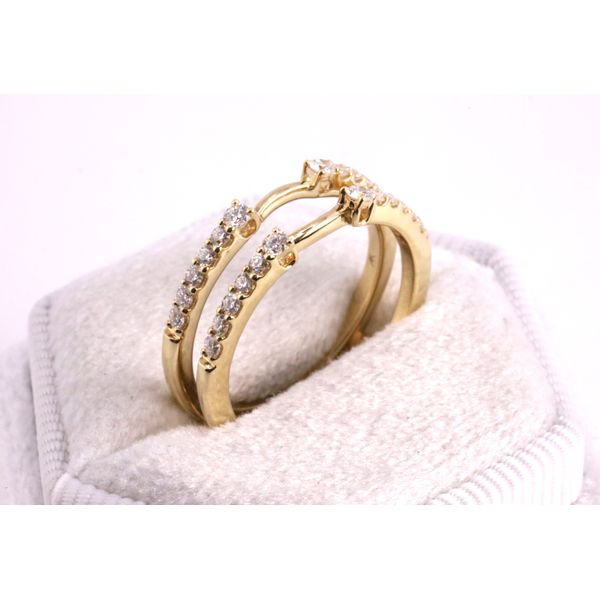 14K Yellow Gold Diamond Guard Ring Image 2 Puckett's Fine Jewelry Benton, KY