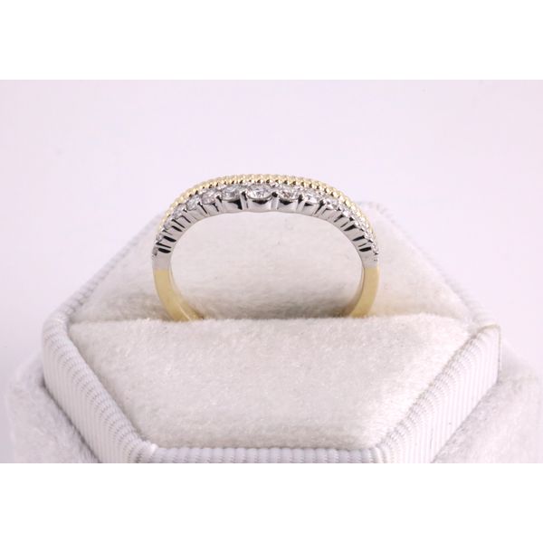 14K Yellow Gold Curved Diamond Band Enhancer Image 3 Puckett's Fine Jewelry Benton, KY