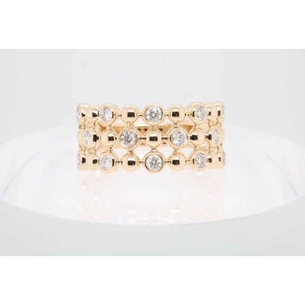 14K Yellow Gold Wide Diamond Band Puckett's Fine Jewelry Benton, KY