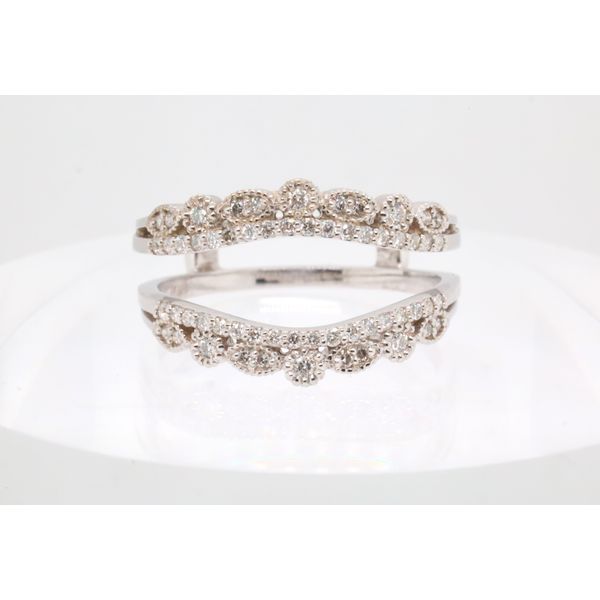 14K White Gold Diamond Crown Ring Guard Puckett's Fine Jewelry Benton, KY