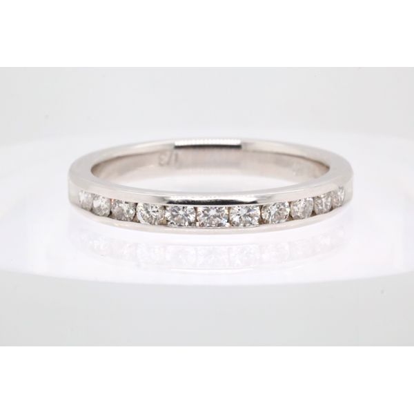 14K White Gold Natural Diamond Channel Band Puckett's Fine Jewelry Benton, KY