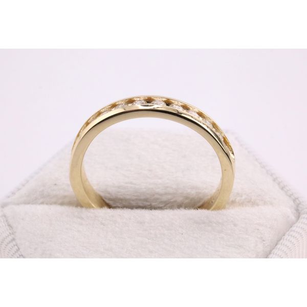 14K Yellow Gold Natural Diamond Channel Band Image 3 Puckett's Fine Jewelry Benton, KY