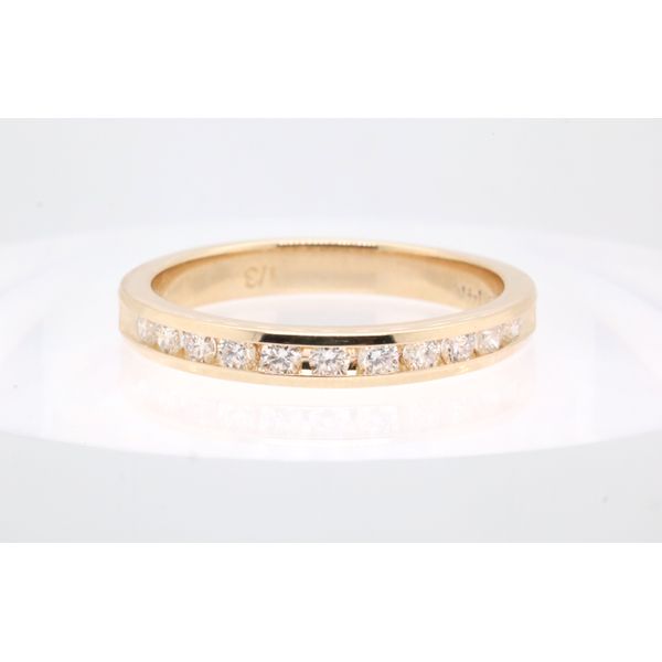 14K Yellow Gold Natural Diamond Channel Band Puckett's Fine Jewelry Benton, KY