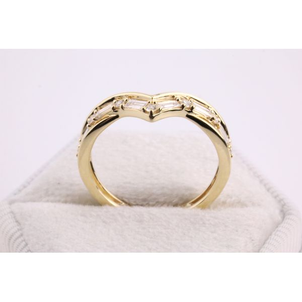 14K Yellow Gold Natural Diamond Contour Wrap Band Image 3 Puckett's Fine Jewelry Benton, KY