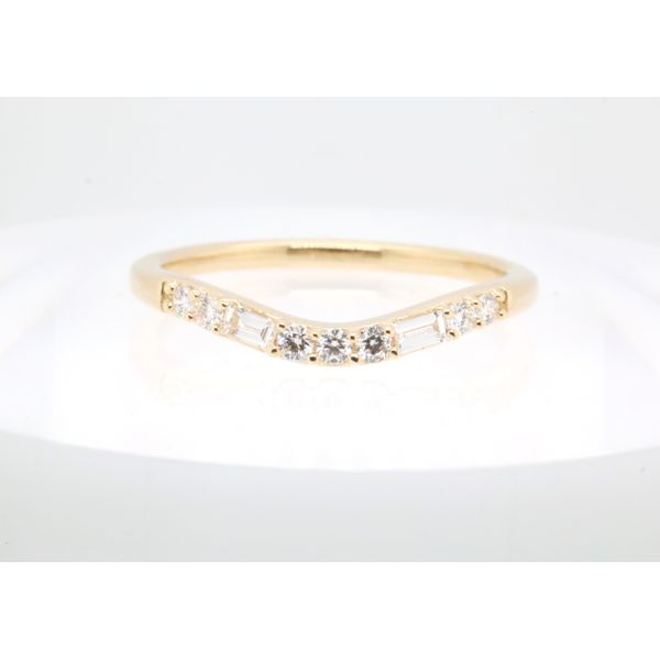 14K Yellow Gold Natural Diamond Contour Wrap Band Puckett's Fine Jewelry Benton, KY