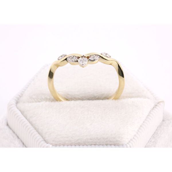 14K Yellow Gold Natural Diamond Contour Band Image 3 Puckett's Fine Jewelry Benton, KY