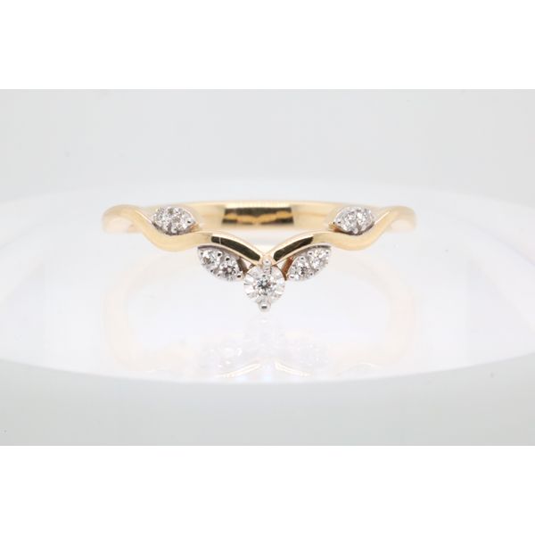 14K Yellow Gold Natural Diamond Contour Band Puckett's Fine Jewelry Benton, KY