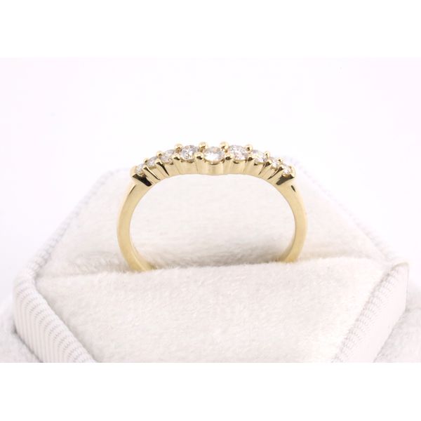 14K Yellow Gold Natural Diamond Curved Contour Band Image 3 Puckett's Fine Jewelry Benton, KY