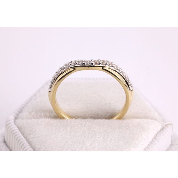 14K Yellow Gold Natural Diamond Contour Band Image 3 Puckett's Fine Jewelry Benton, KY