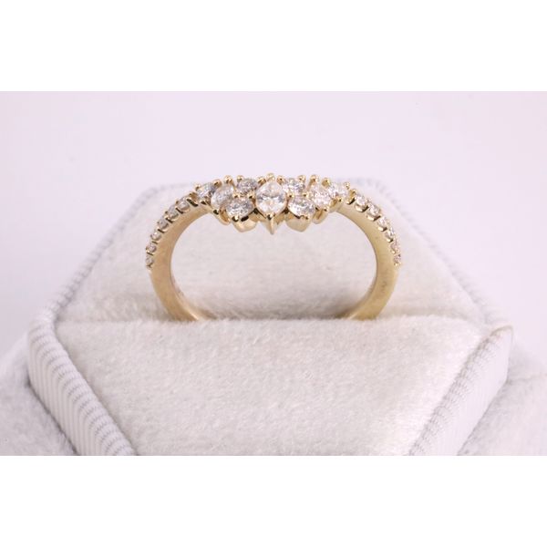 14K Yellow Gold Natural Diamond Contour Band Image 3 Puckett's Fine Jewelry Benton, KY