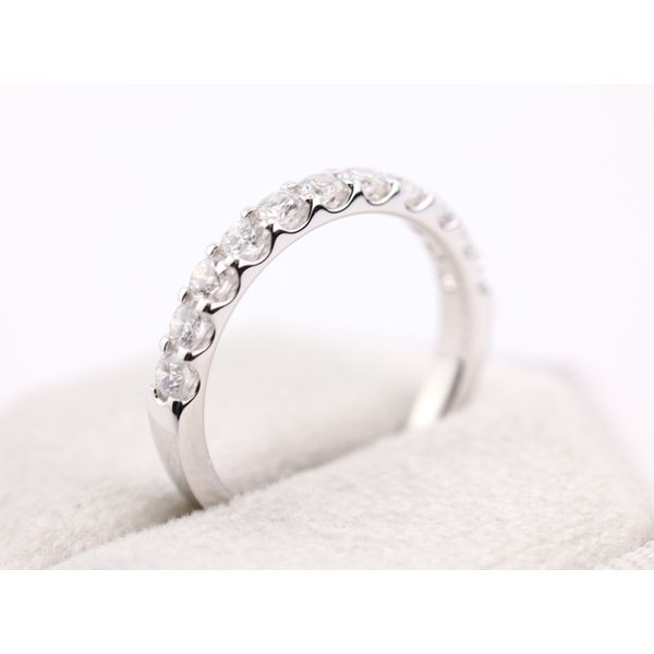 14K White Gold Lab-Grown Diamond Wedding Band Image 2 Puckett's Fine Jewelry Benton, KY