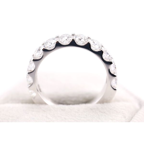 14K White Gold Lab-Grown Diamond Wedding Band Image 3 Puckett's Fine Jewelry Benton, KY