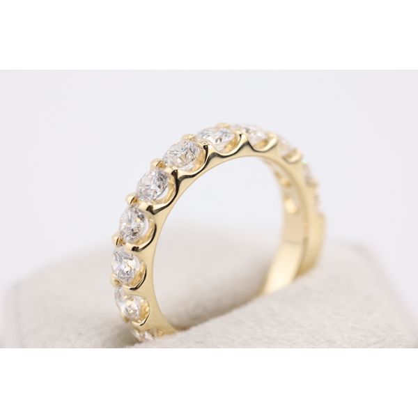 14K Yellow Gold Lab-Grown Diamond Wedding Band Image 2 Puckett's Fine Jewelry Benton, KY