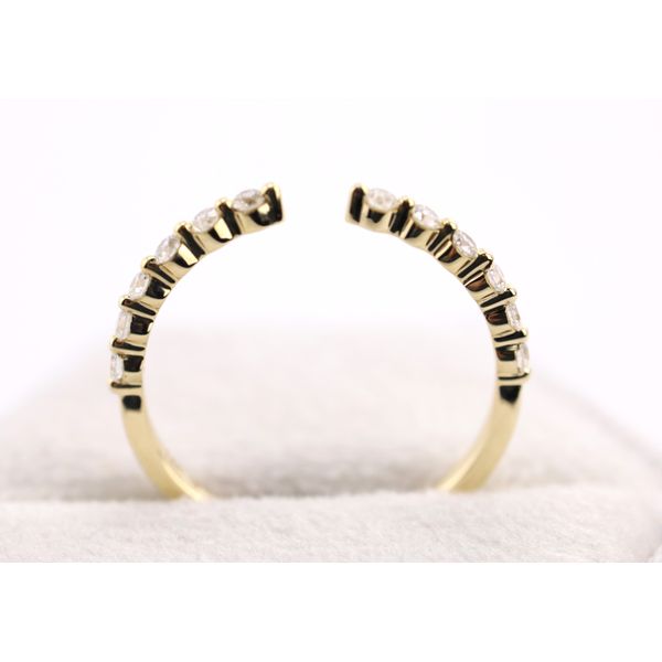 14K Yellow Gold Natural Diamond Wrap Split Band Image 3 Puckett's Fine Jewelry Benton, KY