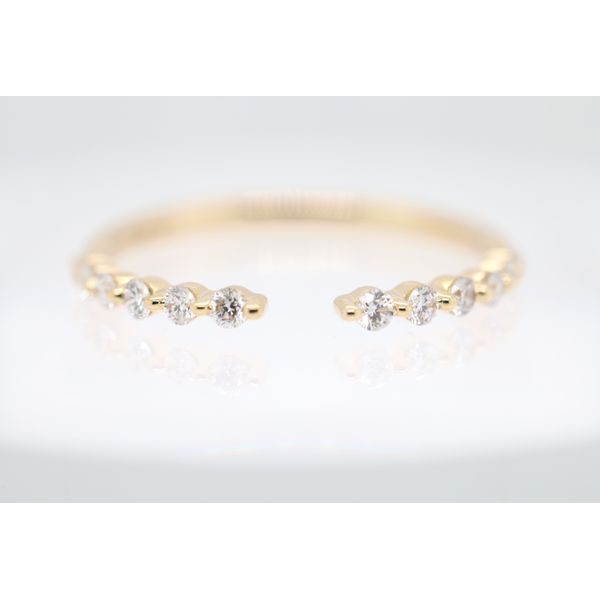 14K Yellow Gold Natural Diamond Wrap Split Band Puckett's Fine Jewelry Benton, KY