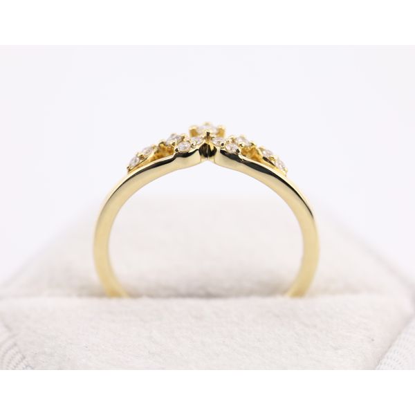 14K Yellow Gold Natural Diamond Contour Band Image 3 Puckett's Fine Jewelry Benton, KY