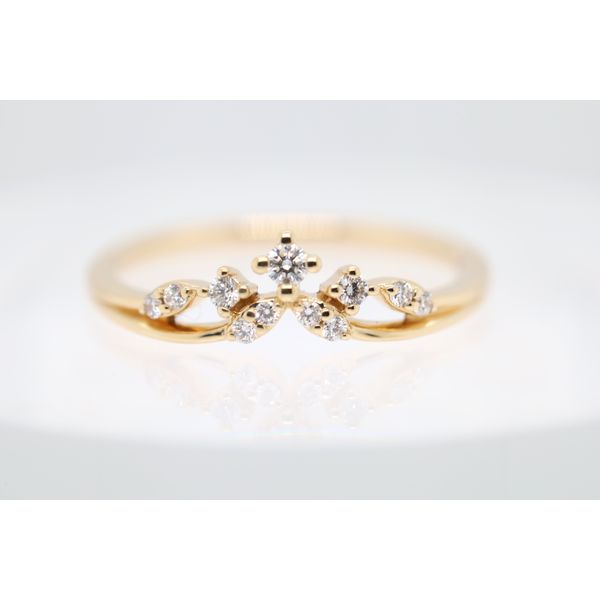 14K Yellow Gold Natural Diamond Contour Band Puckett's Fine Jewelry Benton, KY