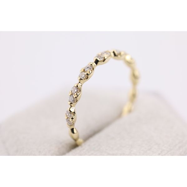 14K Yellow Gold Natural Diamond Panel Band Image 2 Puckett's Fine Jewelry Benton, KY