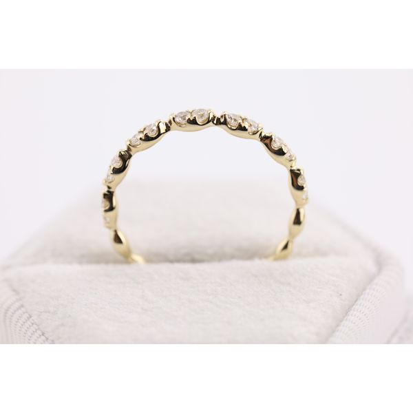 14K Yellow Gold Natural Diamond Panel Band Image 3 Puckett's Fine Jewelry Benton, KY