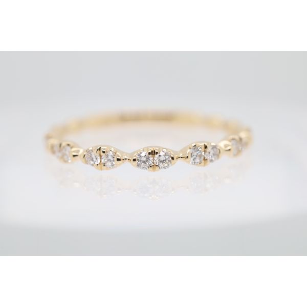 14K Yellow Gold Natural Diamond Panel Band Puckett's Fine Jewelry Benton, KY