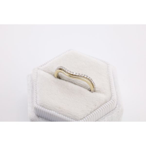 14K Two-Tone Gold Natural Diamond Contour Band – 0.14ctw Image 2 Puckett's Fine Jewelry Benton, KY
