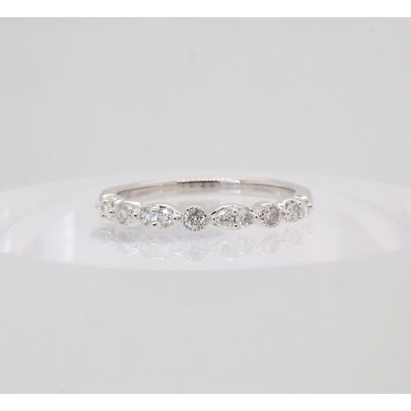 14K White Gold Diamond Stackable Band Image 2 Puckett's Fine Jewelry Benton, KY