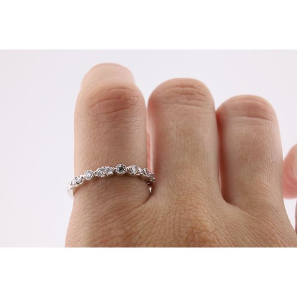 14K White Gold Diamond Stackable Band Image 3 Puckett's Fine Jewelry Benton, KY