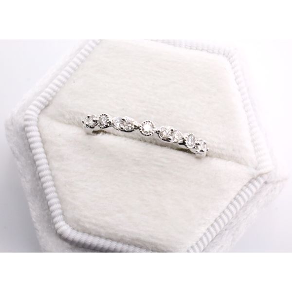 14K White Gold Diamond Stackable Band Puckett's Fine Jewelry Benton, KY