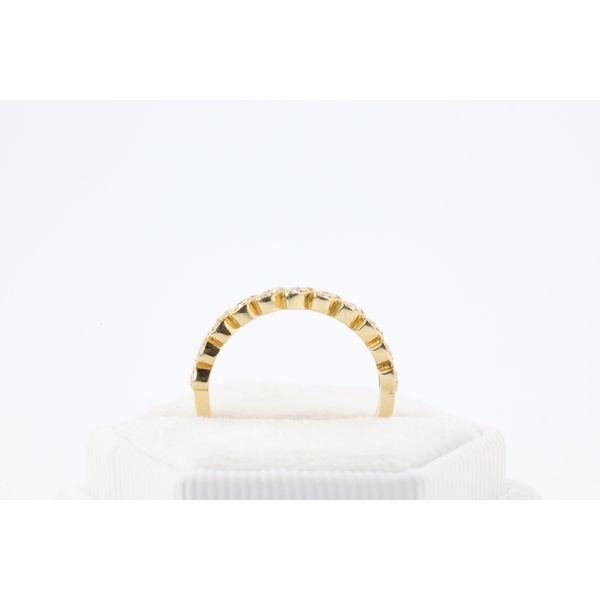 14K Yellow Gold Diamond Milgrain Stacking Band Image 3 Puckett's Fine Jewelry Benton, KY