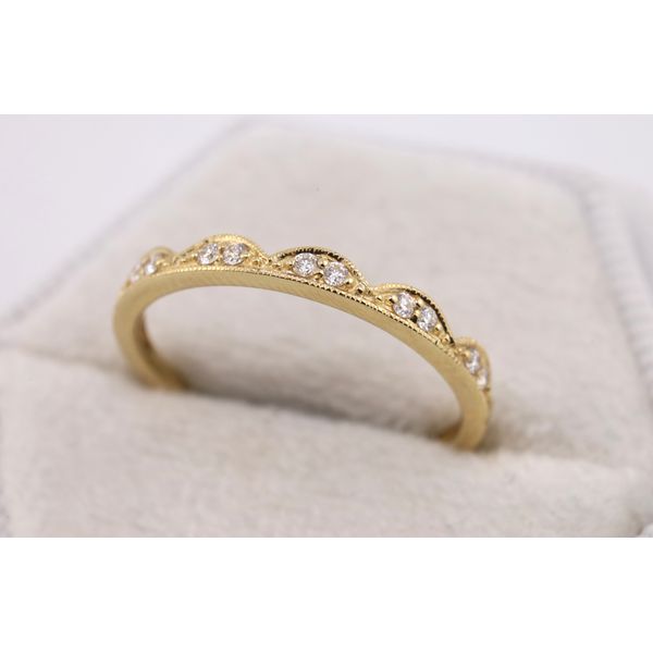 14K Yellow Gold Diamond Contour Enhancer Band Image 2 Puckett's Fine Jewelry Benton, KY
