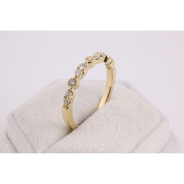 14K Yellow Gold Round Diamond Stackable Band Image 2 Puckett's Fine Jewelry Benton, KY