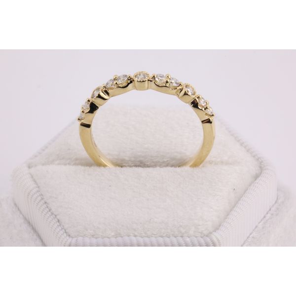 14K Yellow Gold Round Diamond Stackable Band Image 3 Puckett's Fine Jewelry Benton, KY