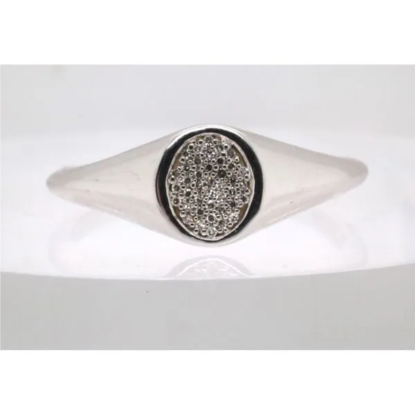 10K White Ladies Diamond Signet Style Fashion Ring Puckett's Fine Jewelry Benton, KY
