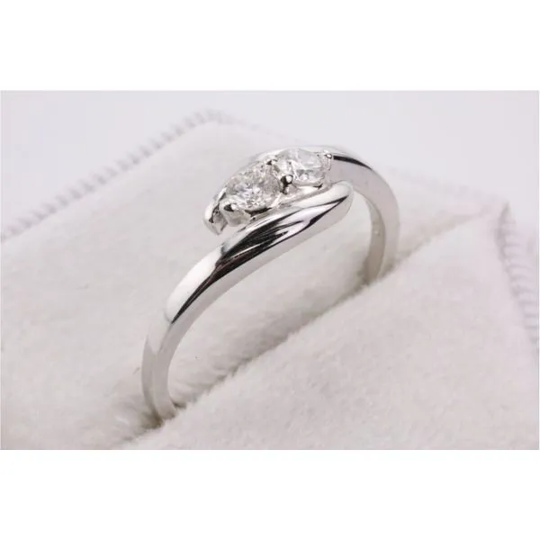 10K White Two Stone Diamond Fashion Ring Image 2 Puckett's Fine Jewelry Benton, KY