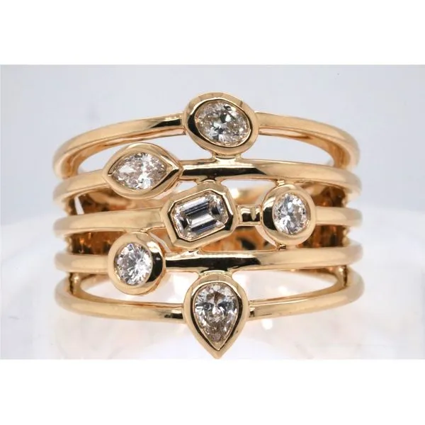 14K Yellow Gold Wide Multi-Row Band Puckett's Fine Jewelry Benton, KY