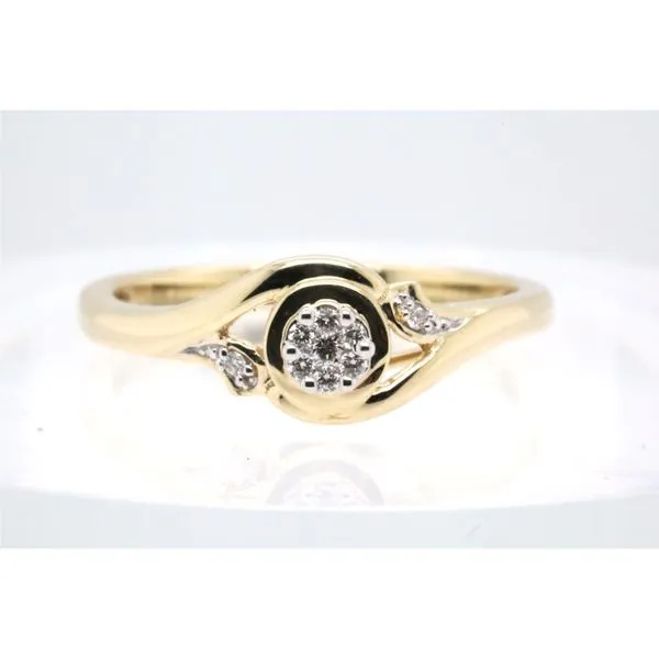 10K Yellow Gold Ladies Diamond Cluster Center Ring Puckett's Fine Jewelry Benton, KY