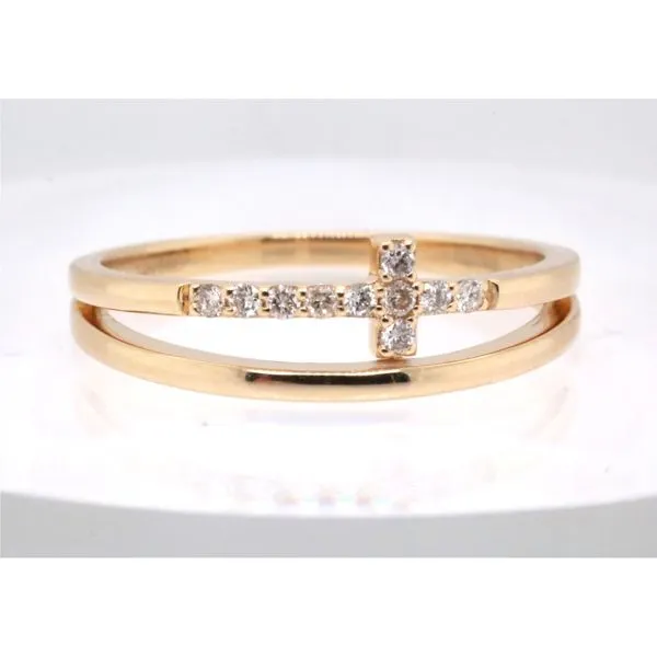 14K Yellow Gold East/West Diamond Cross Band Puckett's Fine Jewelry Benton, KY