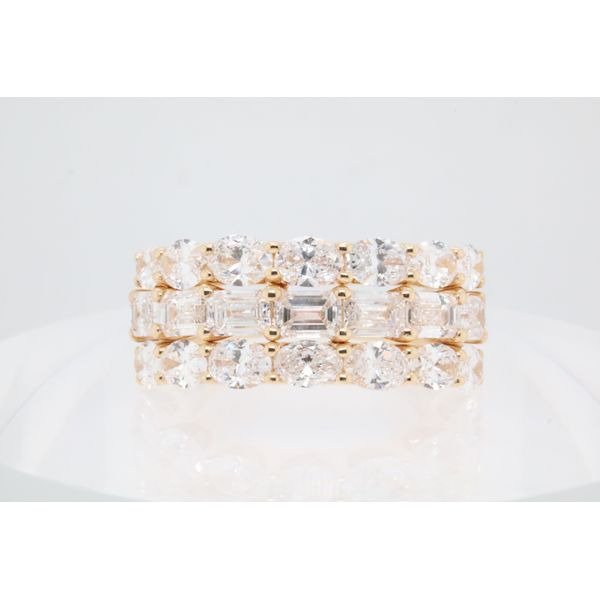 14K Yellow Gold Lab-Grown Diamond Three-Row Ring Puckett's Fine Jewelry Benton, KY