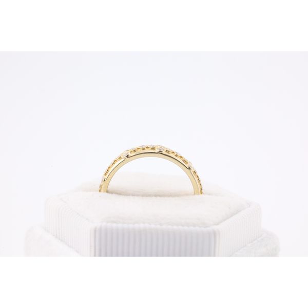 14K Yellow Gold Bezel Set Diamond Band Image 3 Puckett's Fine Jewelry Benton, KY