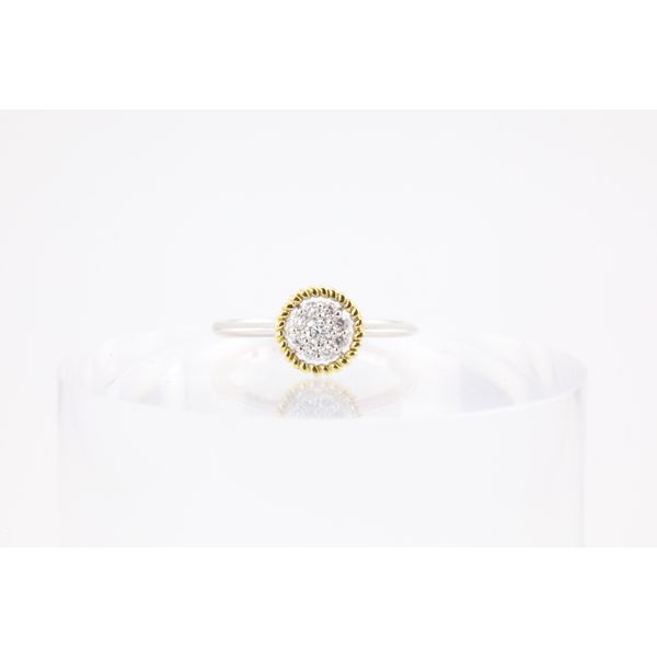 18K White & Yellow Gold Diamond Cluster Ring Puckett's Fine Jewelry Benton, KY