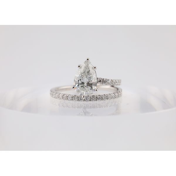 14K White Gold Pear Lab-Grown Diamond Bypass Ring Puckett's Fine Jewelry Benton, KY