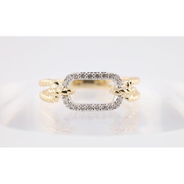 14K Yellow Gold Diamond Link Ring Puckett's Fine Jewelry Benton, KY