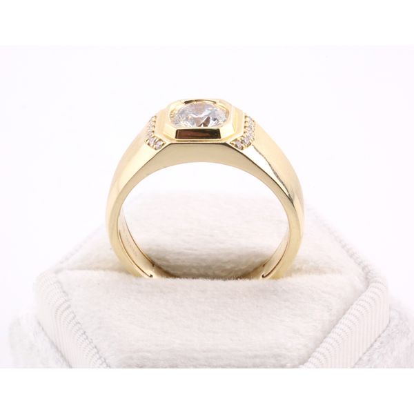 14K Yellow Gold Men’s Lab-Grown Diamond Ring Image 3 Puckett's Fine Jewelry Benton, KY
