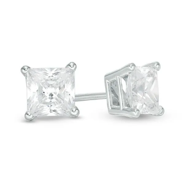 14KW Princess Cut Diamond Stud Earrings, .75TWT Puckett's Fine Jewelry Benton, KY