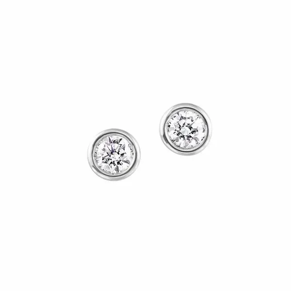 14K White Gold Diamond Solitaire Earrings Puckett's Fine Jewelry Benton, KY