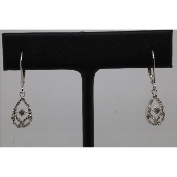Sterling Silver Diamond Fashion Earrings Image 2 Puckett's Fine Jewelry Benton, KY
