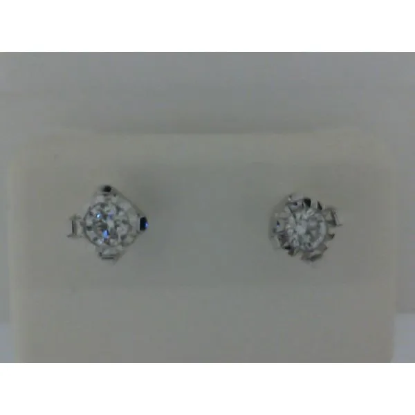 14K White Gold Diamond Earrings Image 2 Puckett's Fine Jewelry Benton, KY